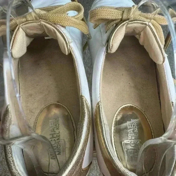 Michael Kors Lola White/Hold leather sneakers size 8.5. - Picture 11 of 11